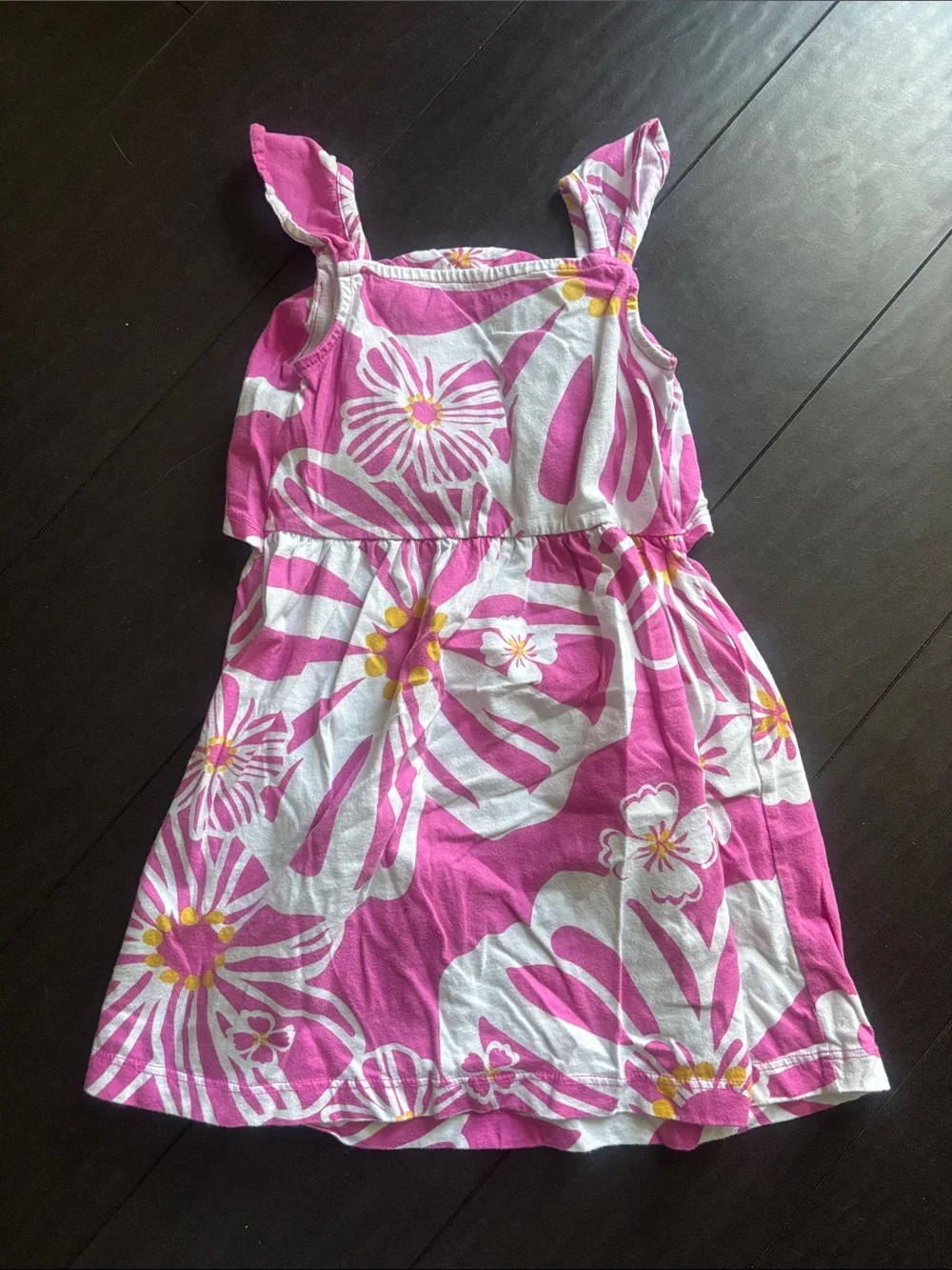 Carter's Pink and White Floral Sundress with Yellow Details